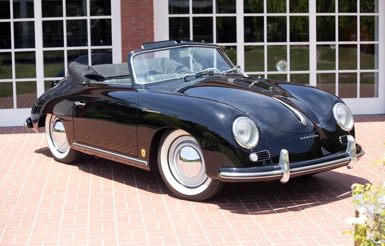 Фото обои Porsche, vintage, 1954, 356, Porsche 356 1500 Continental Cabriolet