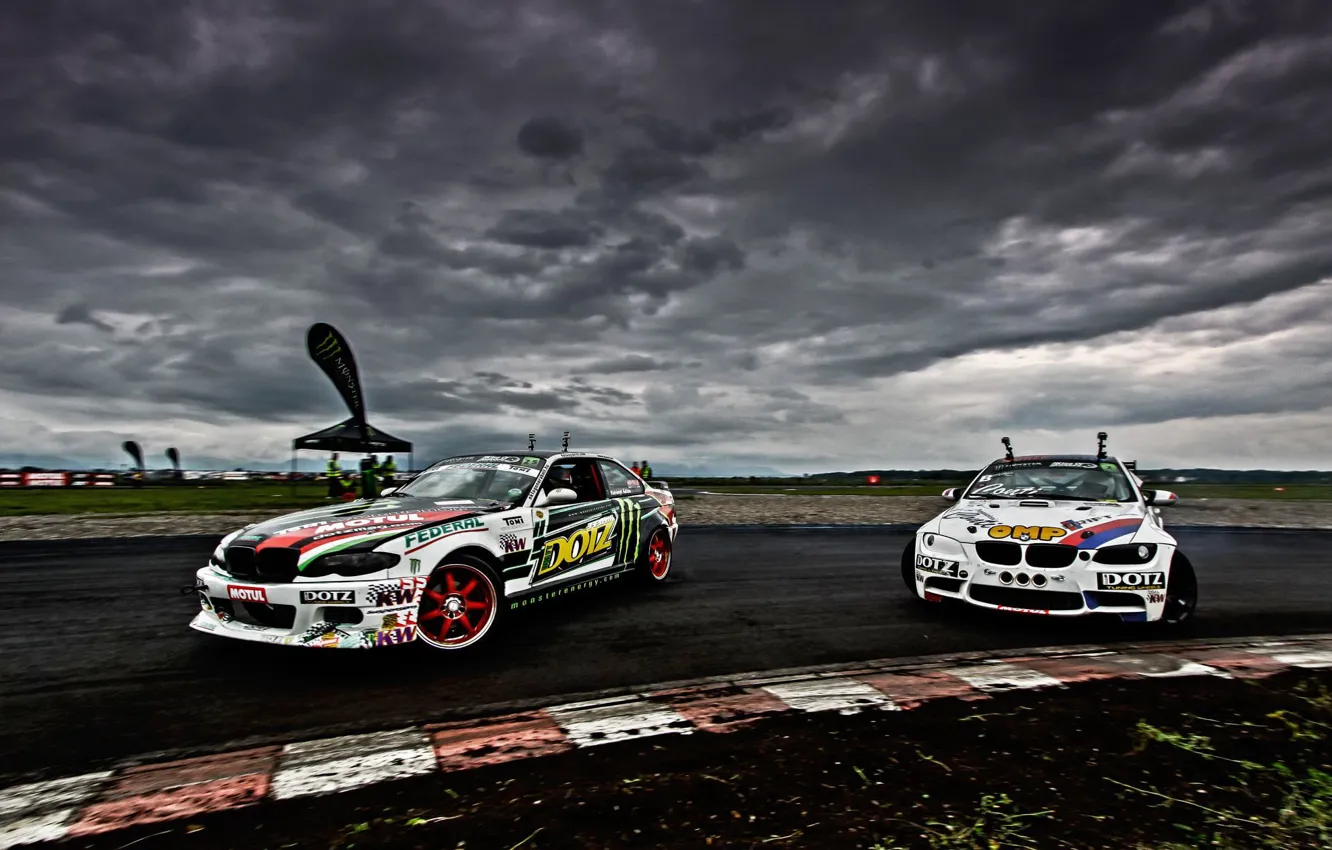 Фото обои bmw, drift, cars, monster energy, sports