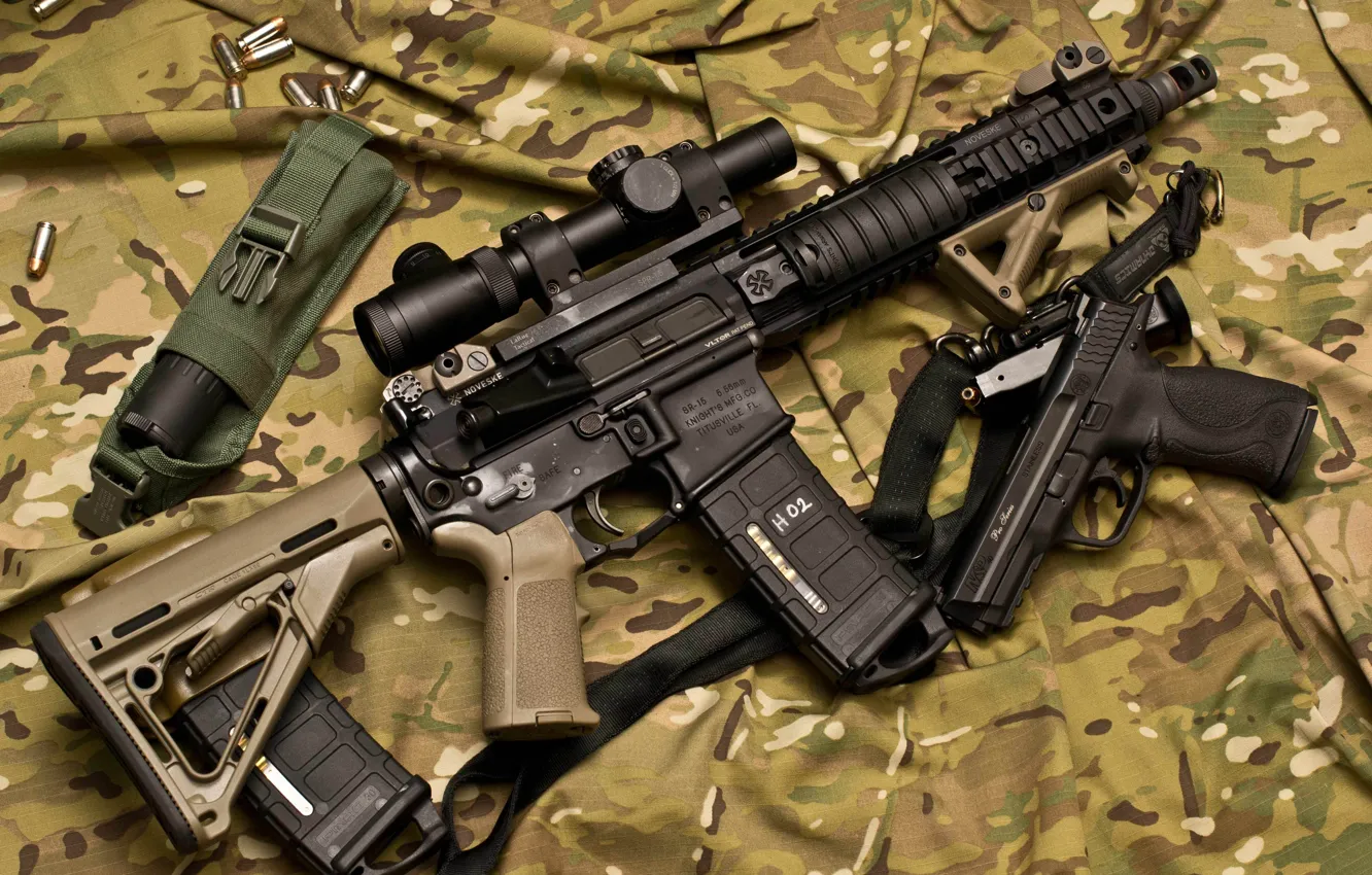 Фото обои пистолет, оружие, автомат, оптика, камуфляж, винтовка, штурмовая, Larue Tactical