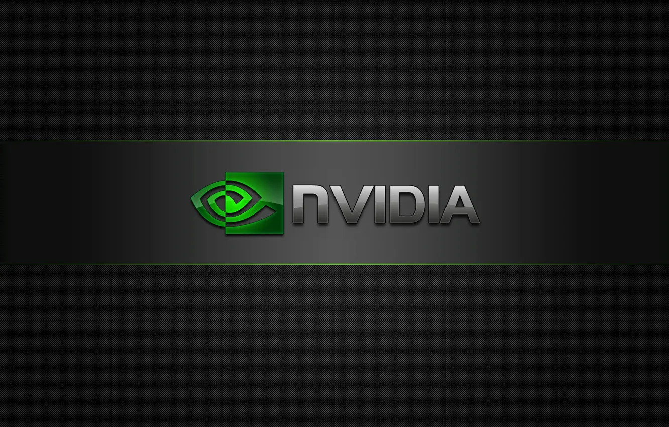 Фото обои green, logo, Nvidia, black