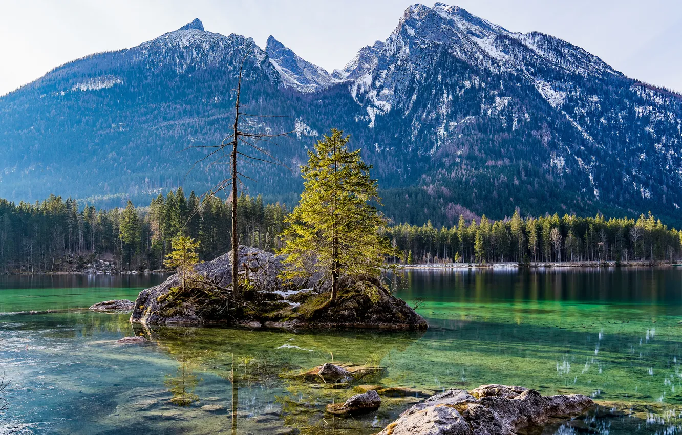 Фото обои Горы, Озеро, Германия, Бавария, Альпы, Antenbichl