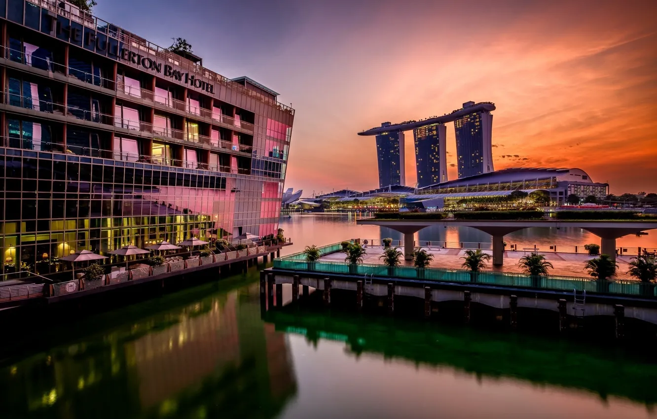 Фото обои пейзаж, город, Сингапур