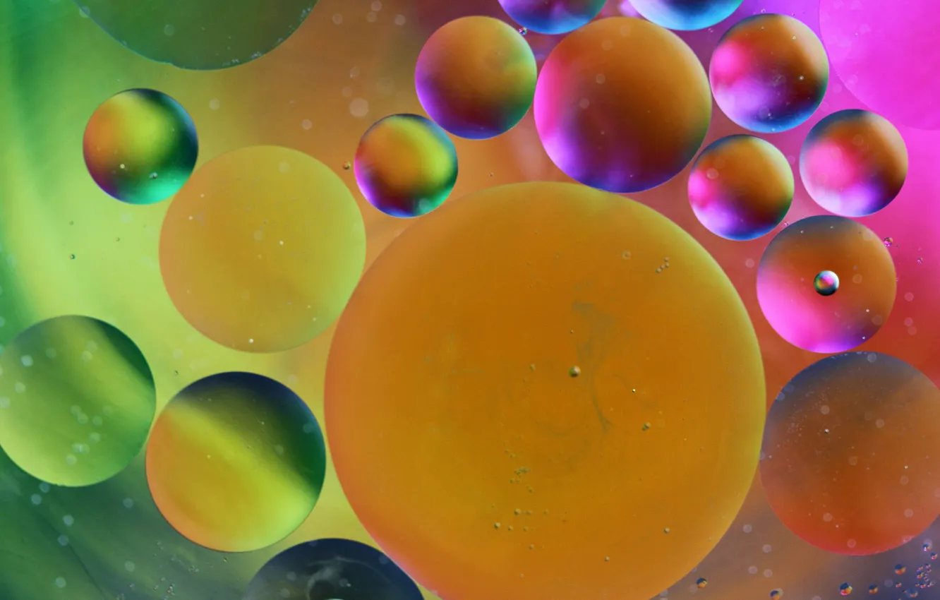 Фото обои вода, пузырьки, абстракция, масло, воздух, бъем