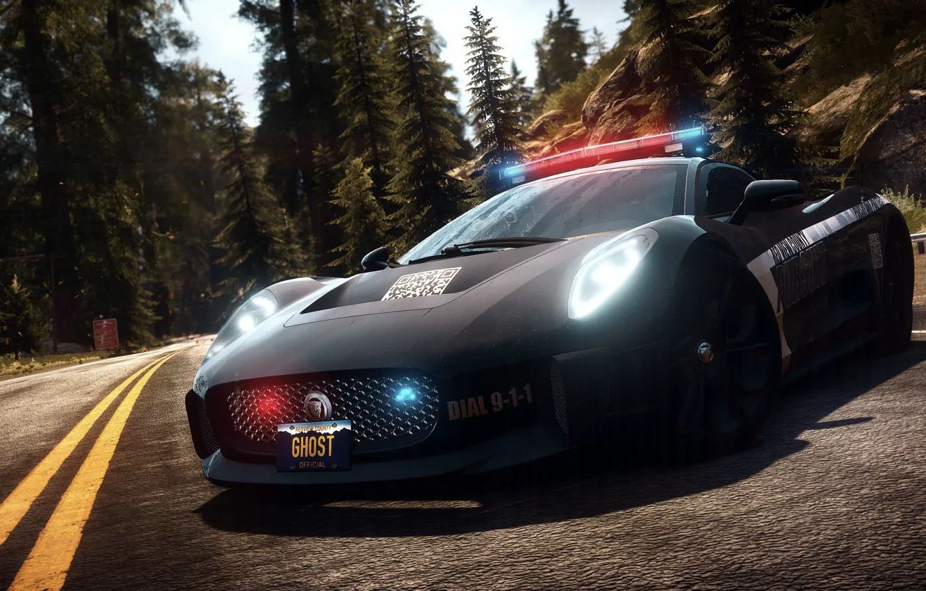 Фото обои concept, Need for Speed, nfs, jaguar, police, 2013, pursuit, Rivals