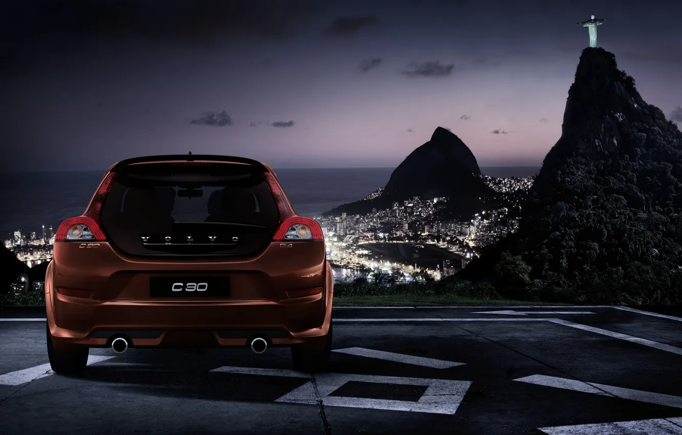 Фото обои дизайн, Volvo, вольво, R-Design, C30, Rio De Janeiro, с30, рио де жанейро