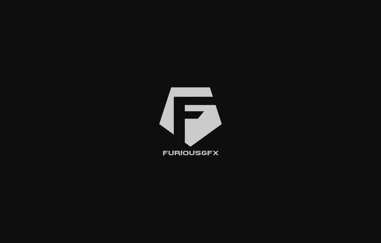 Фото обои чёрный, минимализм, логотип, FuriousGFX