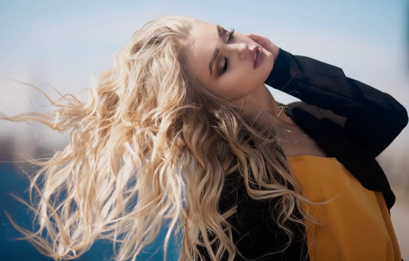 Фото обои девушка, волосы, Кристина