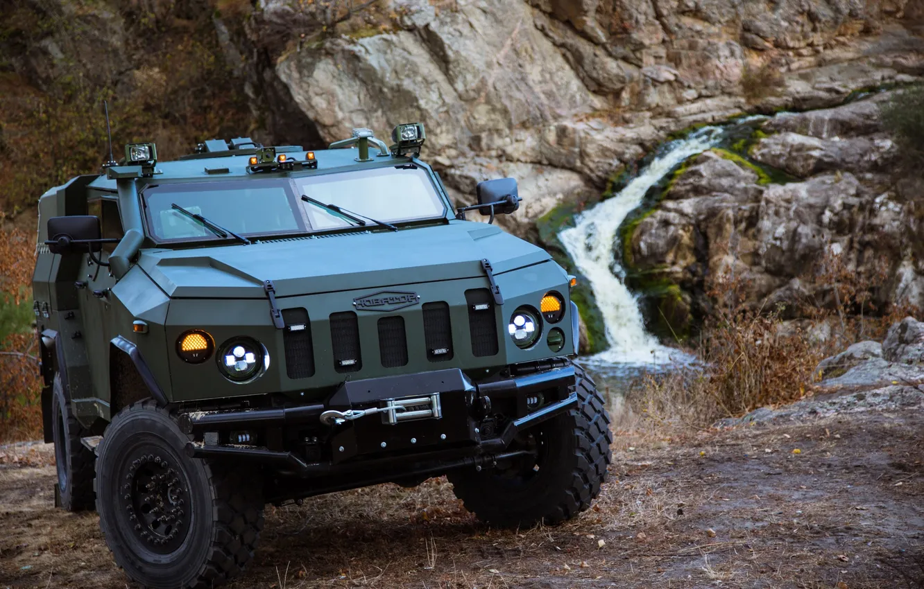Фото обои машина, фон, водопад, Ford, F550