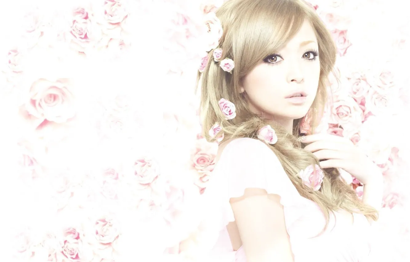 Фото обои розы, красота, гламур, Ayumi Hamasaki