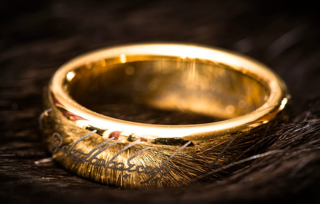 Фото обои love, gold, ring