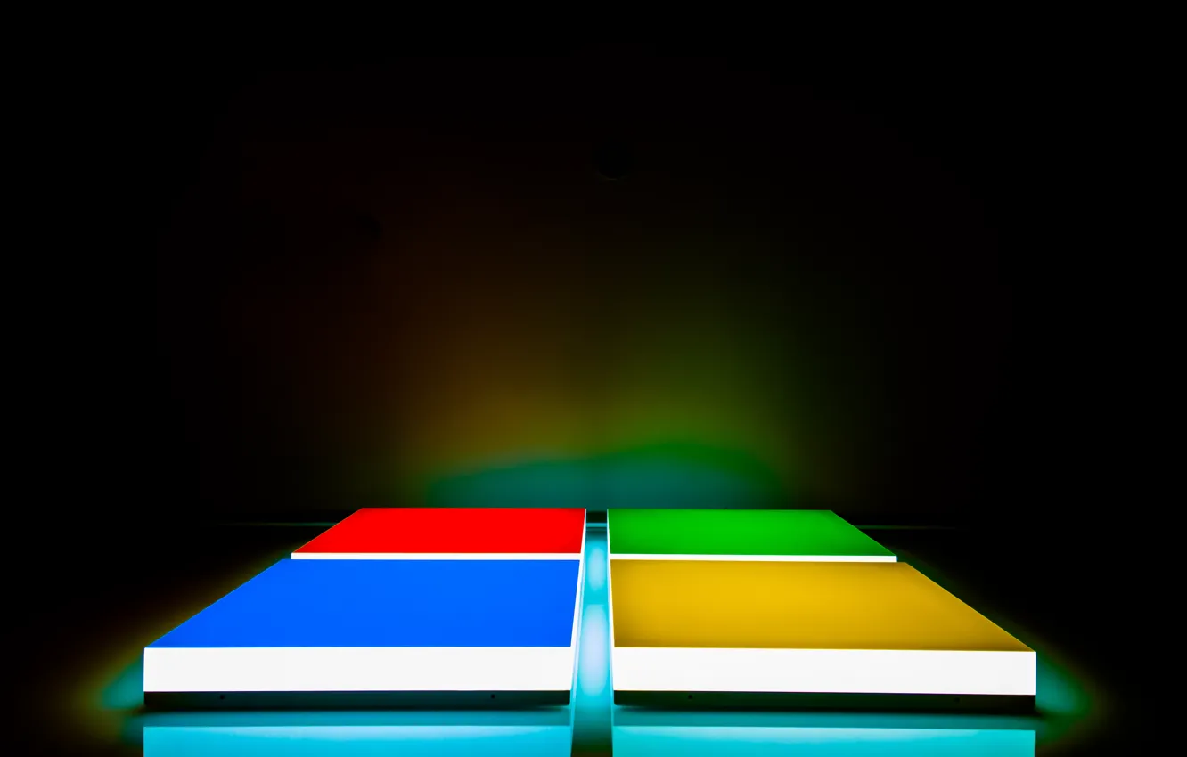Фото обои цвета, логотип, Microsoft