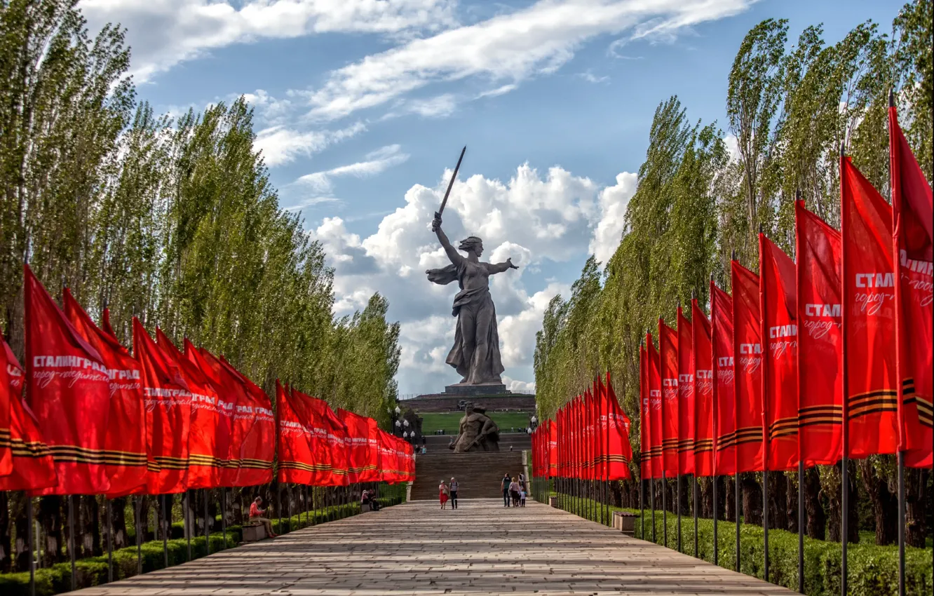 Фото обои победа, СССР, коммунизм, 9 мая, Великая Отечественная Война, Память, Сталинград, Волгоград