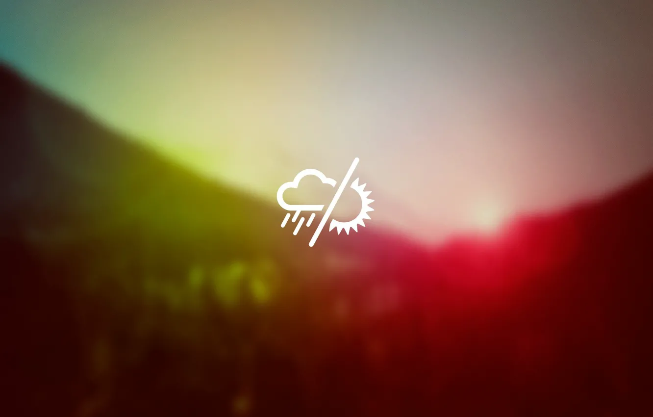 Фото обои солнце, облака, значок, пиктограммы, погода