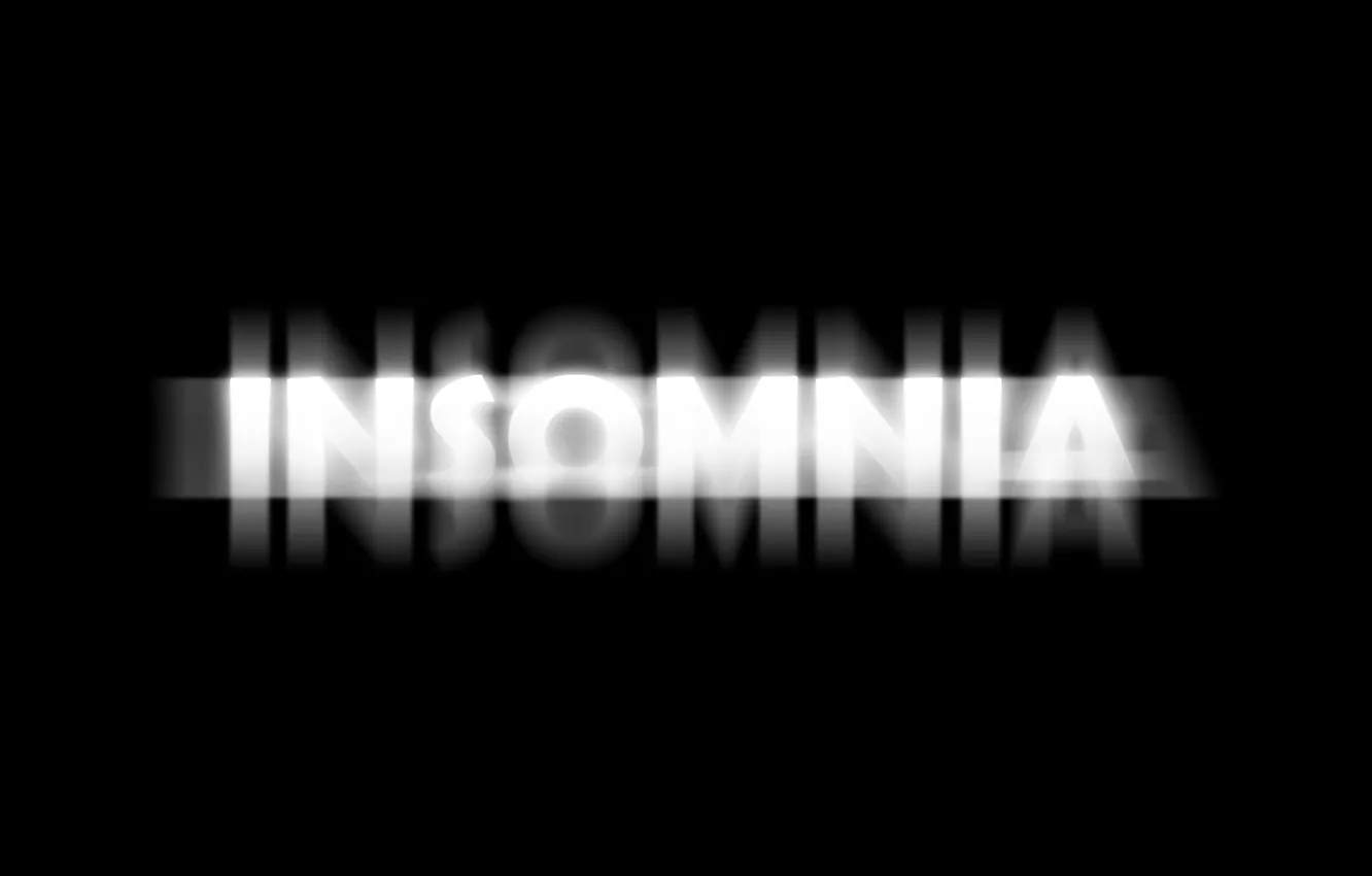 Фото обои white, black, Insomnia
