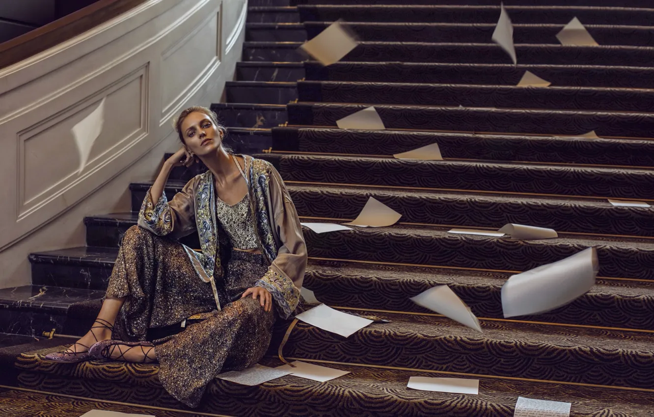 Фото обои Vogue, Anja Rubik, Аня Рубик, польская топ-модель