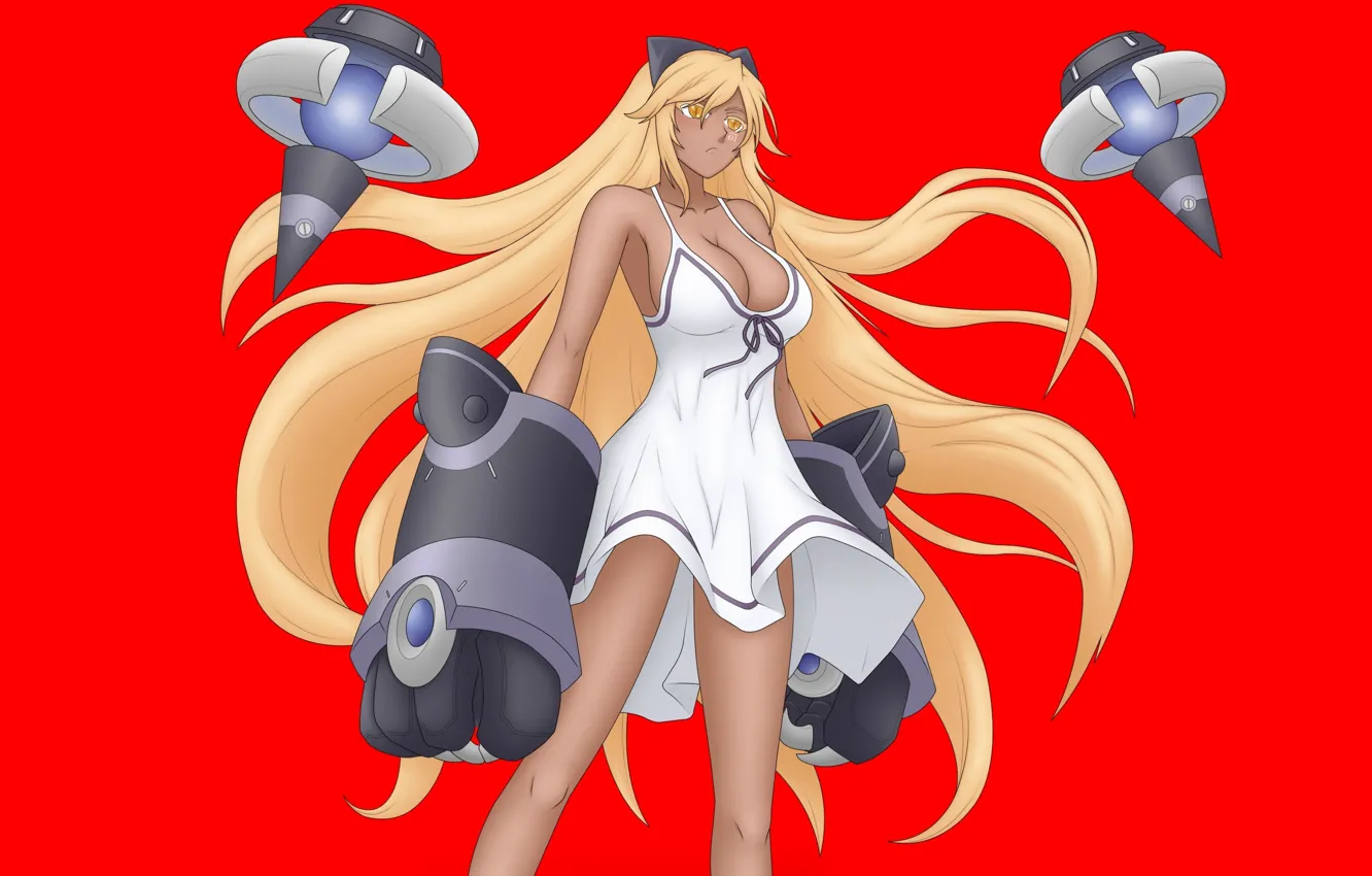 Фото обои dress, weapon, anime, blonde, warrior, manga, japanese, oppai