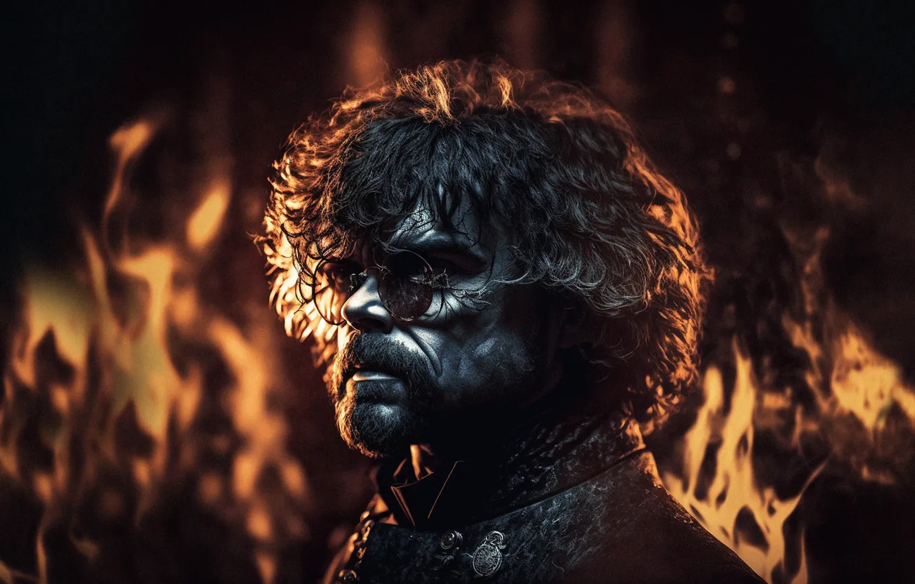 Фото обои киберпанк, Game of Thrones, Игра престолов, Tyrion Lannister, Тирион Ланнистер, Роман Яковенко, нейросеть