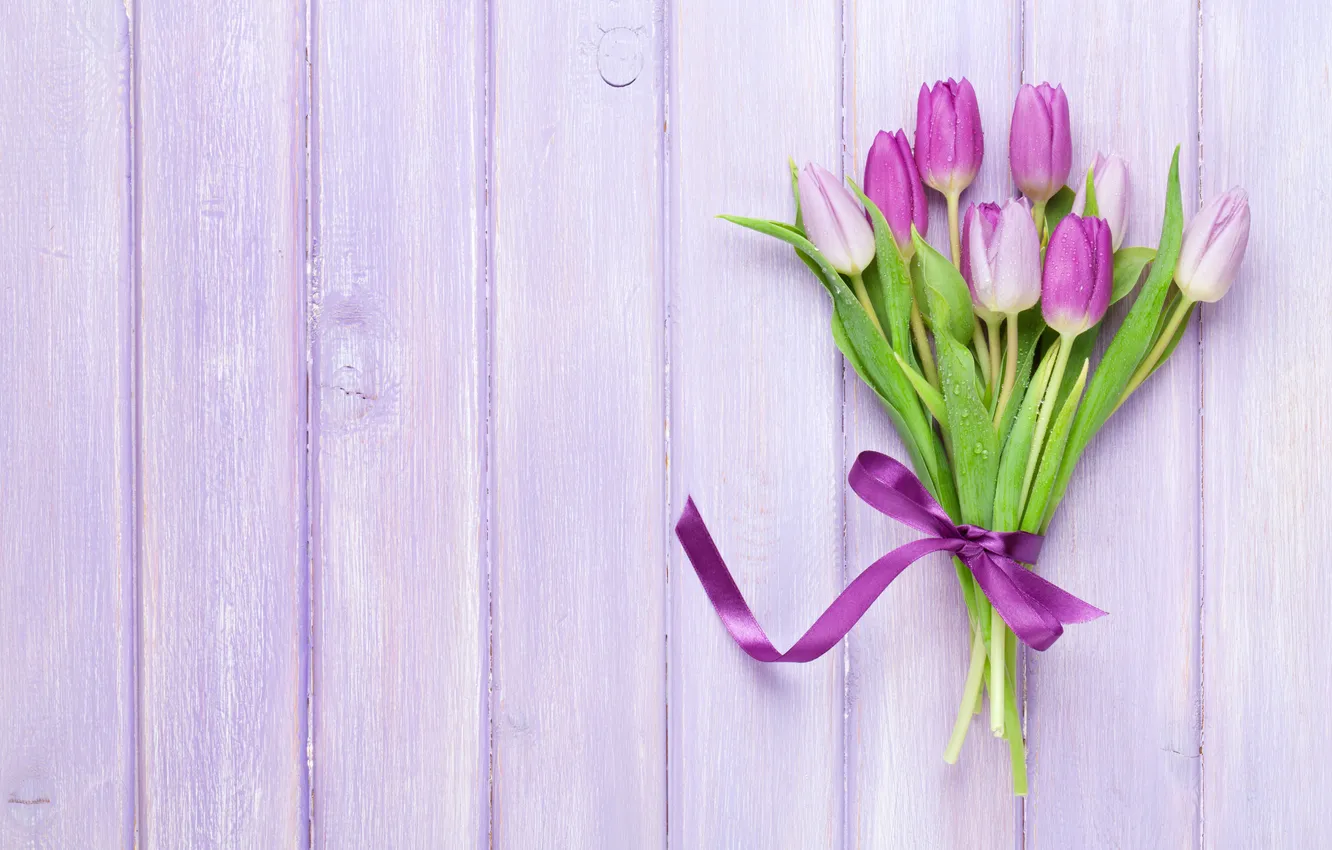 Фото обои цветы, букет, тюльпаны, 8 марта, wood, flowers, tulips, spring