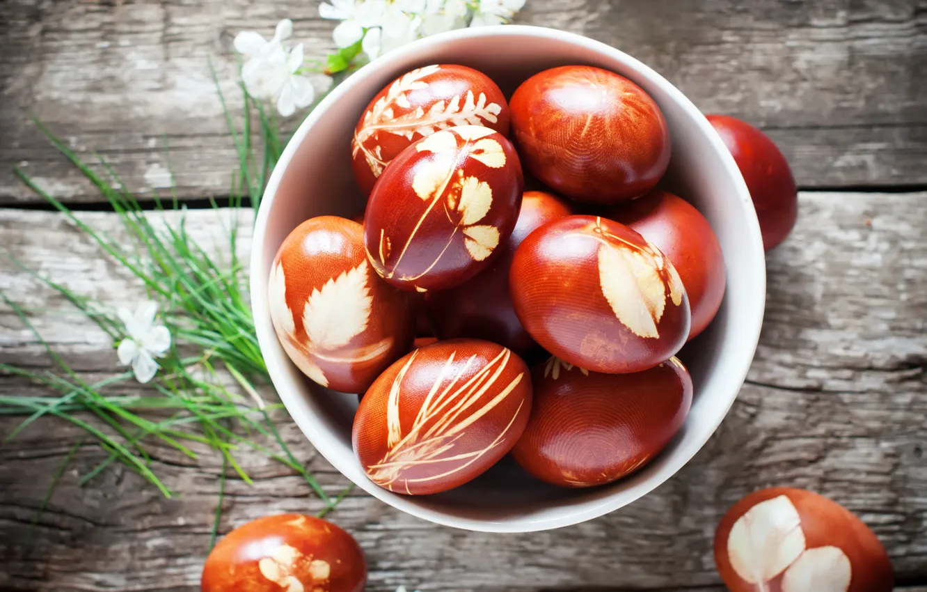 Фото обои рисунок, яйца, Пасха, крашенки