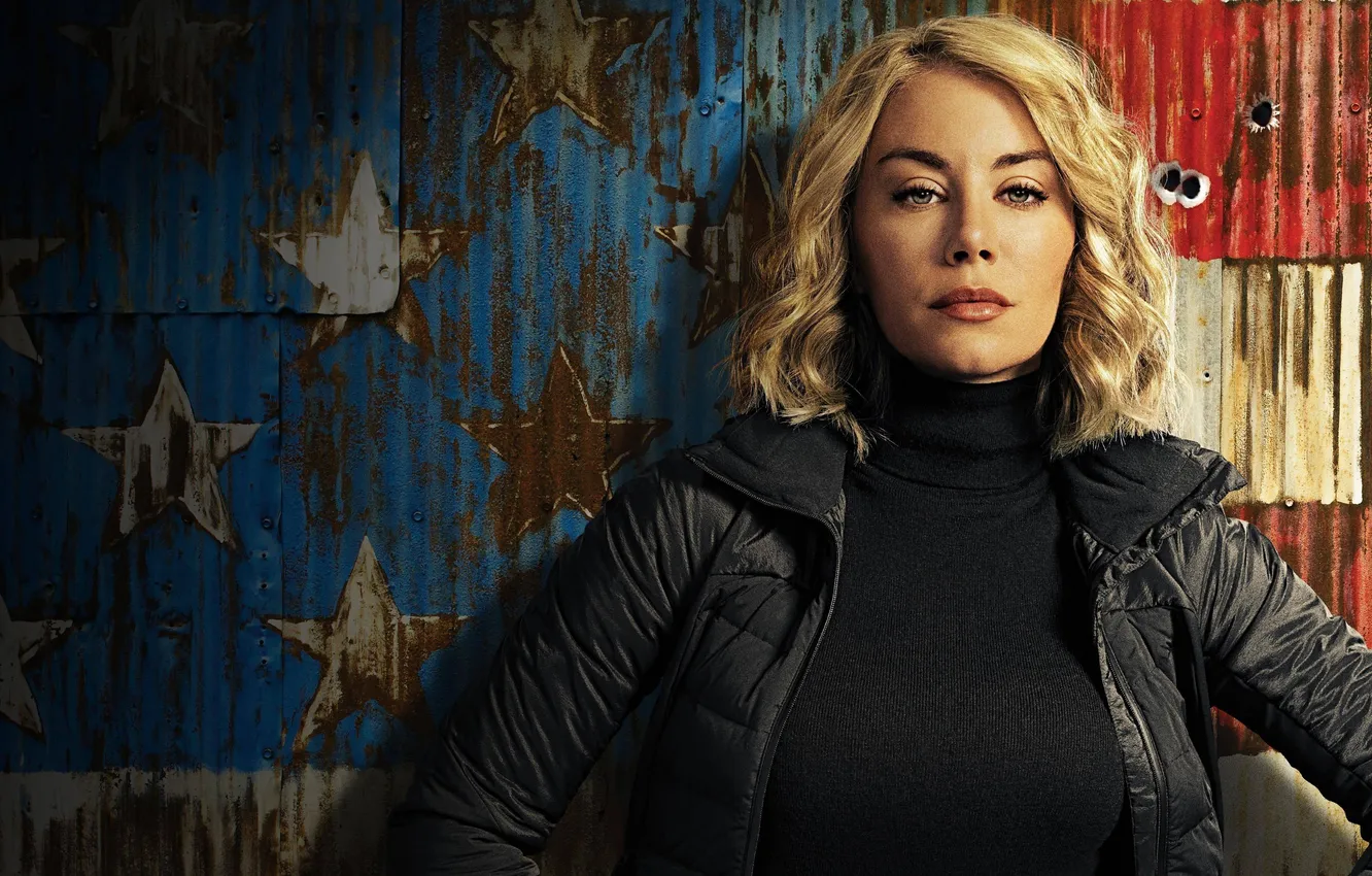 Фото обои портрет, куртка, блондинка, сериал, красотка, постер, комикс, DC Comics