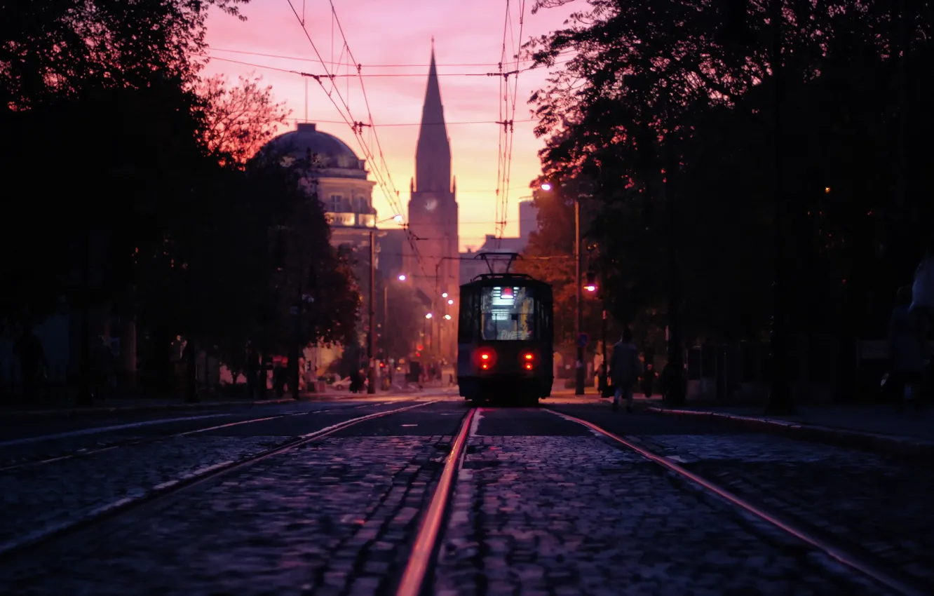 Фото обои город, Poland, tram, Познань