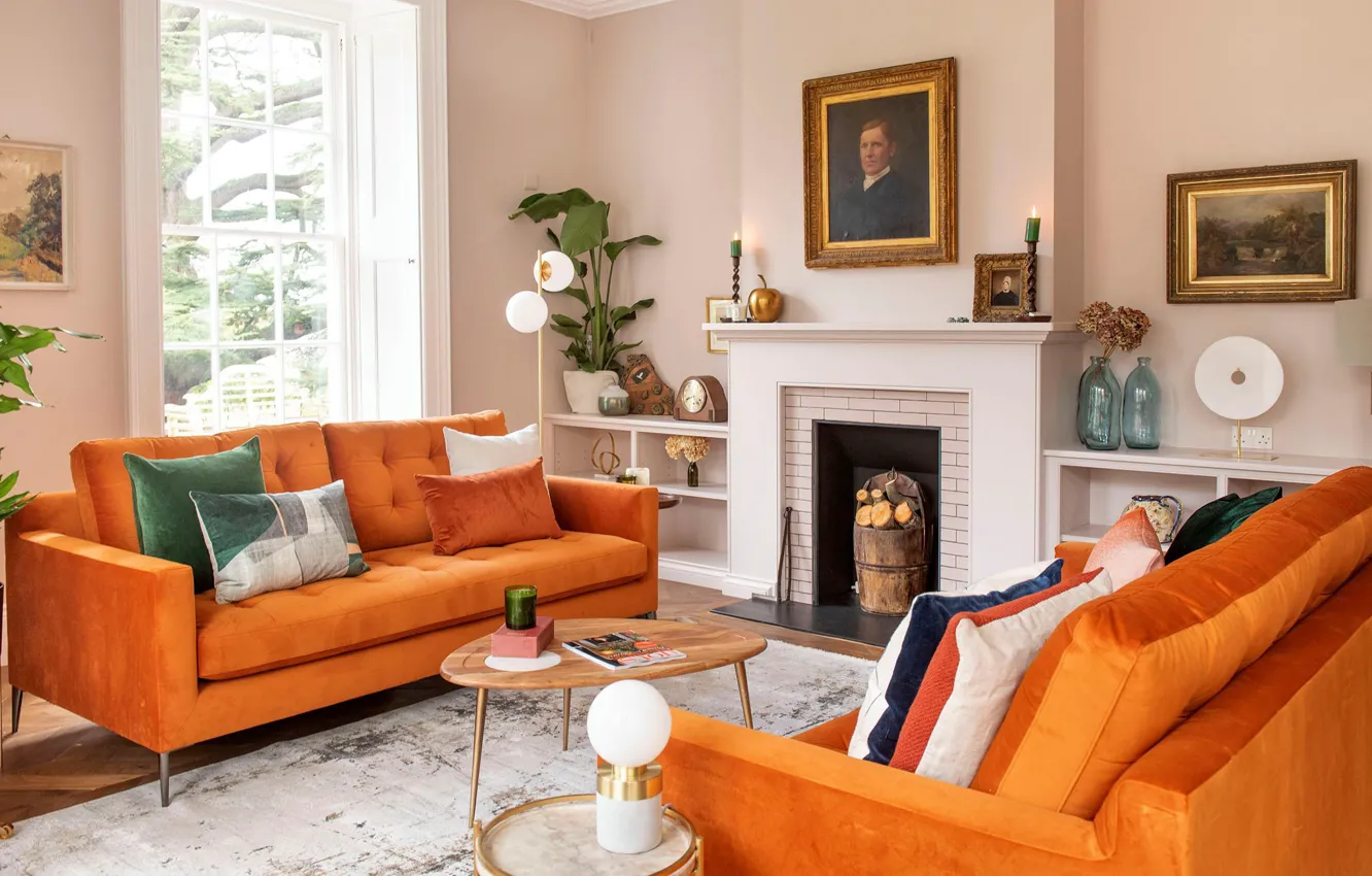 Фото обои интерьер, камин, гостиная, by John Lewis & Partners, Cozy home