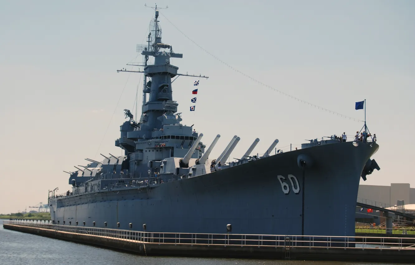 Фото обои линкор, USS Alabama, BB-60, корабль - музей