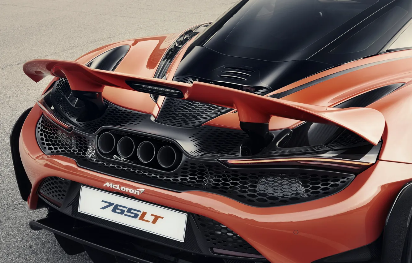 Фото обои McLaren, 2020, 765 LT, 765 л.с., 765LT, активное крыло