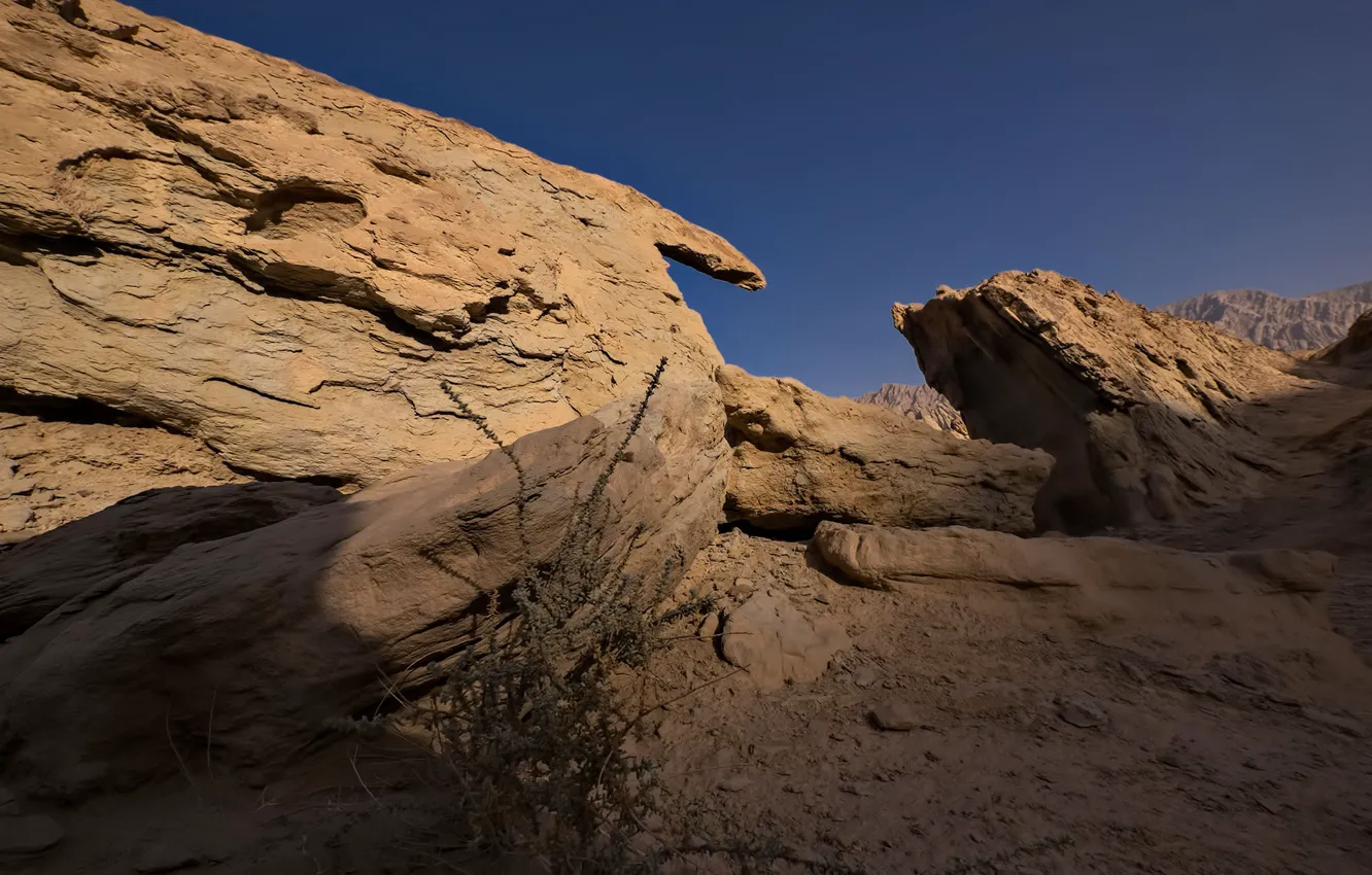 Фото обои небо, скалы, пустыня