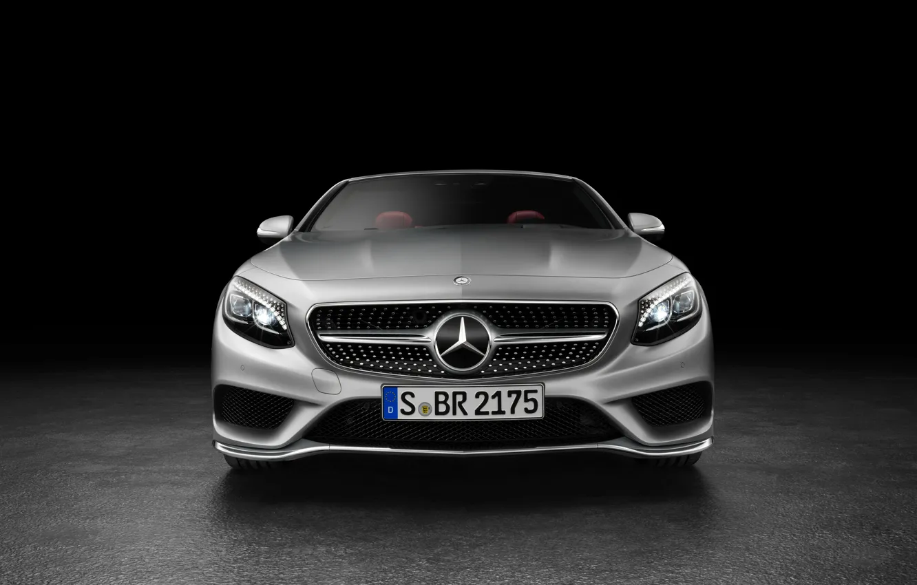 Фото обои морда, Mercedes-Benz, мерседес, AMG, S 63, S-Class, 2015, A217