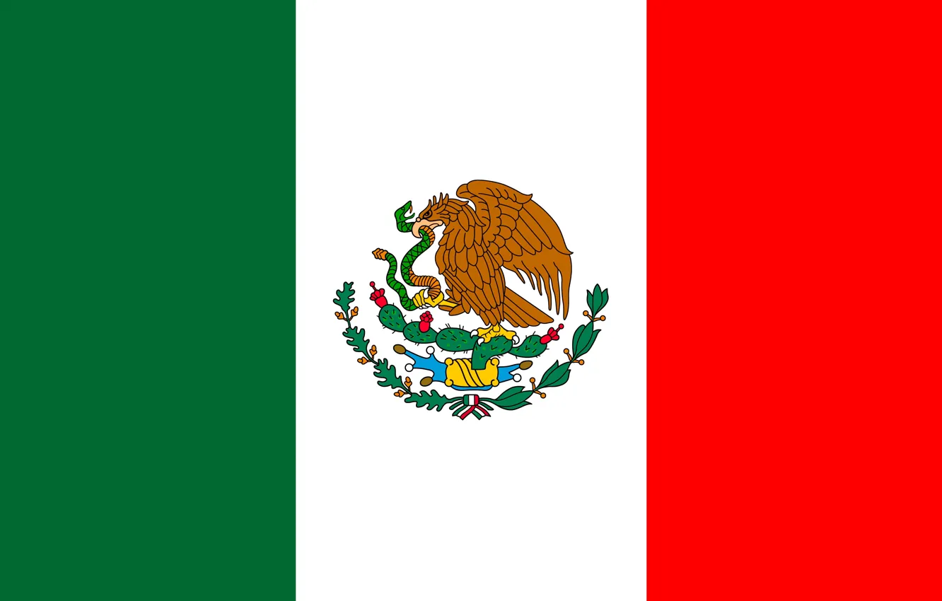 Фото обои флаг, Мексика, орёл, герб, eagle, мексика, flag, mexico