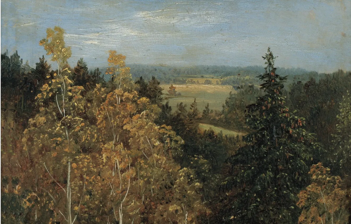 Фото обои Немецкая школа живописи, 1830, Carl Gustav Carus, Лесной пейзаж