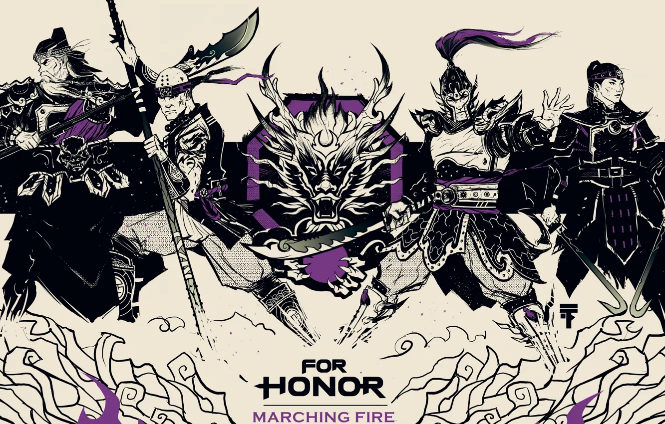 Фото обои Азия, парни, воины, For Honor, Азиаты