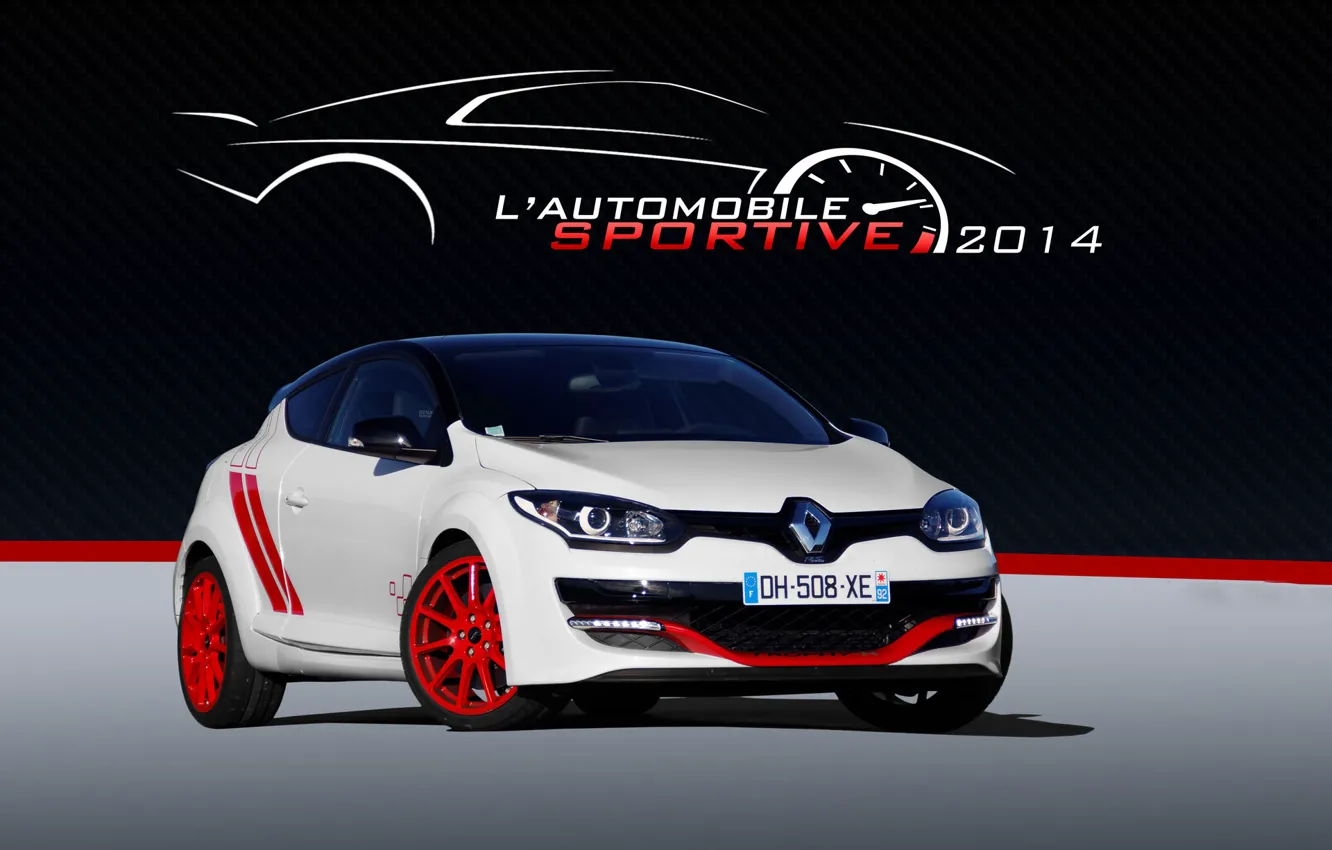 Фото обои Renault, White, Megane, Trophy-R