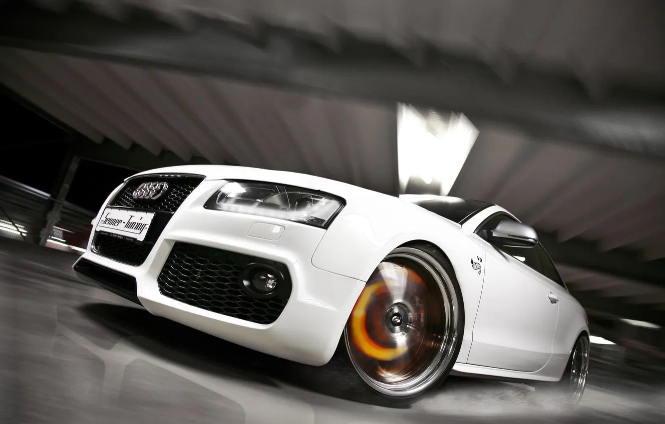 Фото обои car, машина, скорость, speed, senner tuning, Audi S5 White