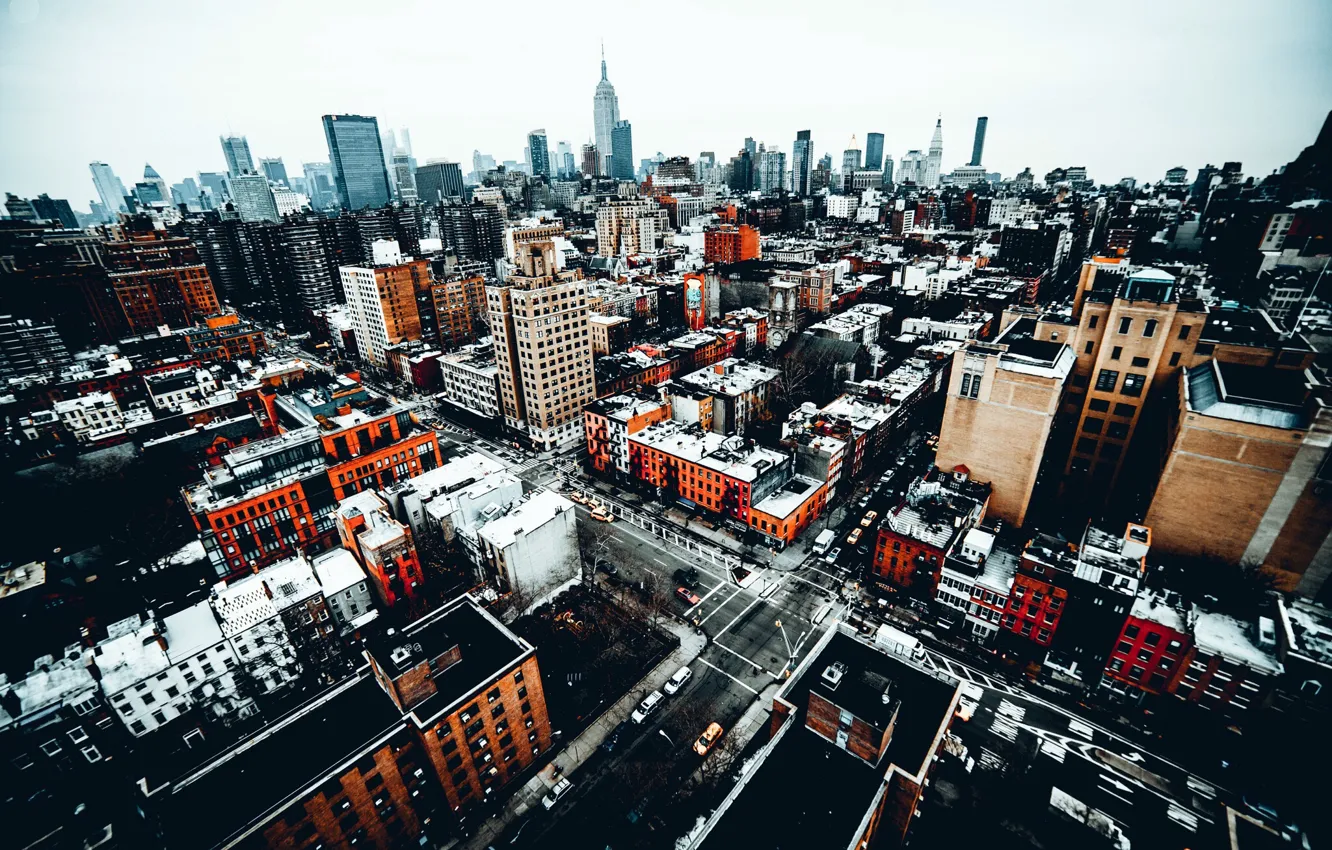 Фото обои Нью-Йорк, небоскребы, архитектура, New York, Manhattan