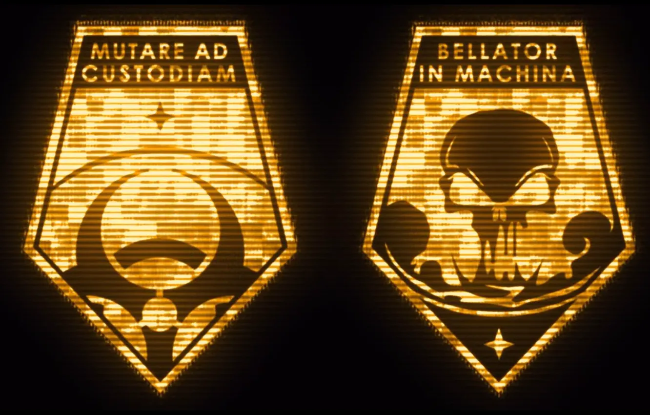 Фото обои xcom, xcom: enemy within, xcom logo, bellator in machina, mutare ad custodiam