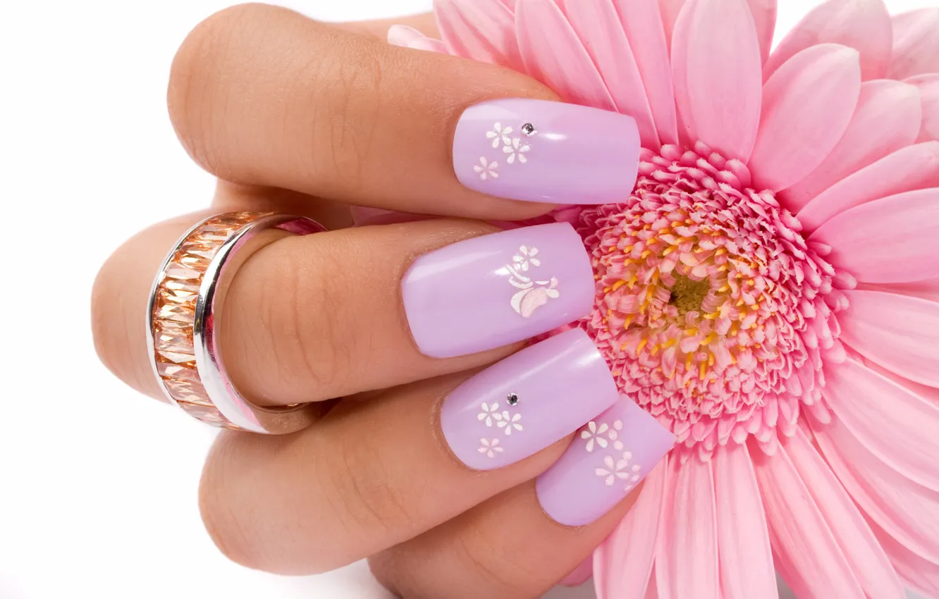 Фото обои flower, ring, hand, nails