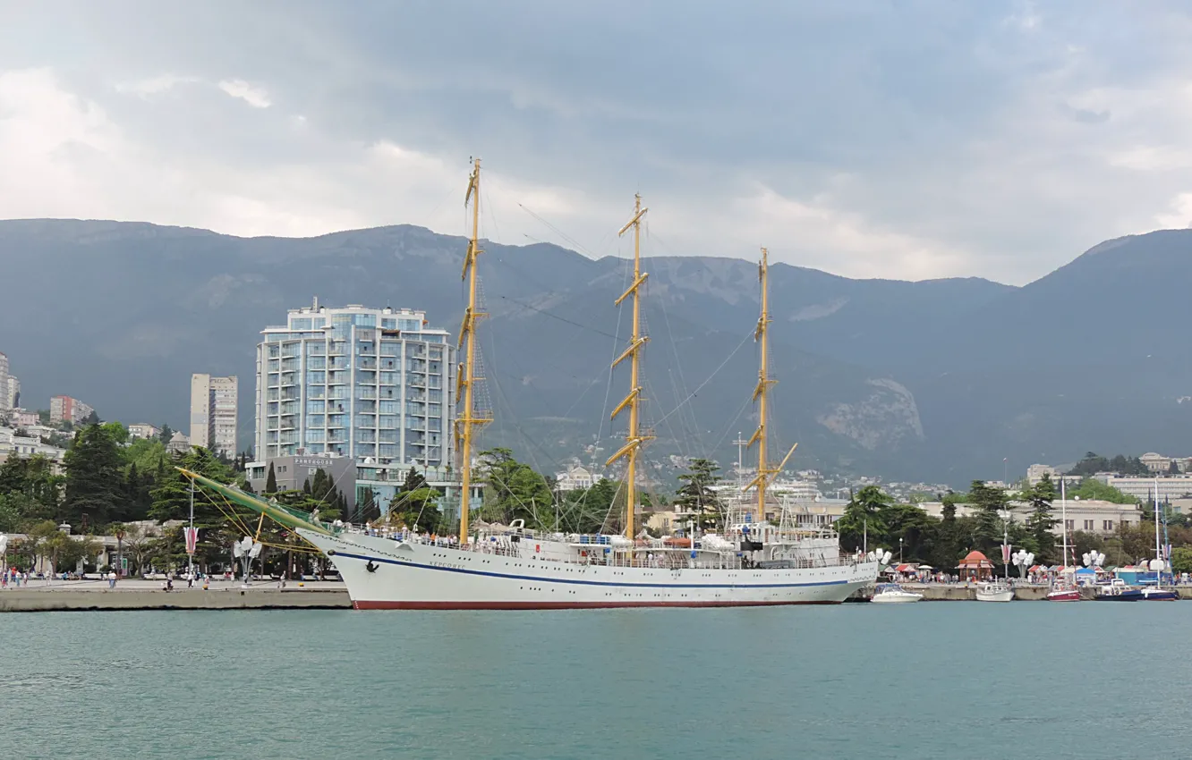 Фото обои парусник, ялта, херсонес