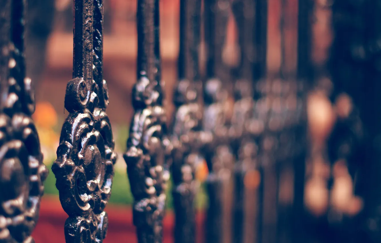 Фото обои металл, ограда, решетка