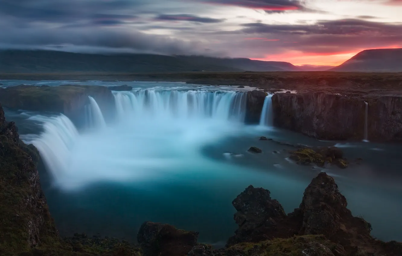 Фото обои Iceland, Godafoss, Waterfalls