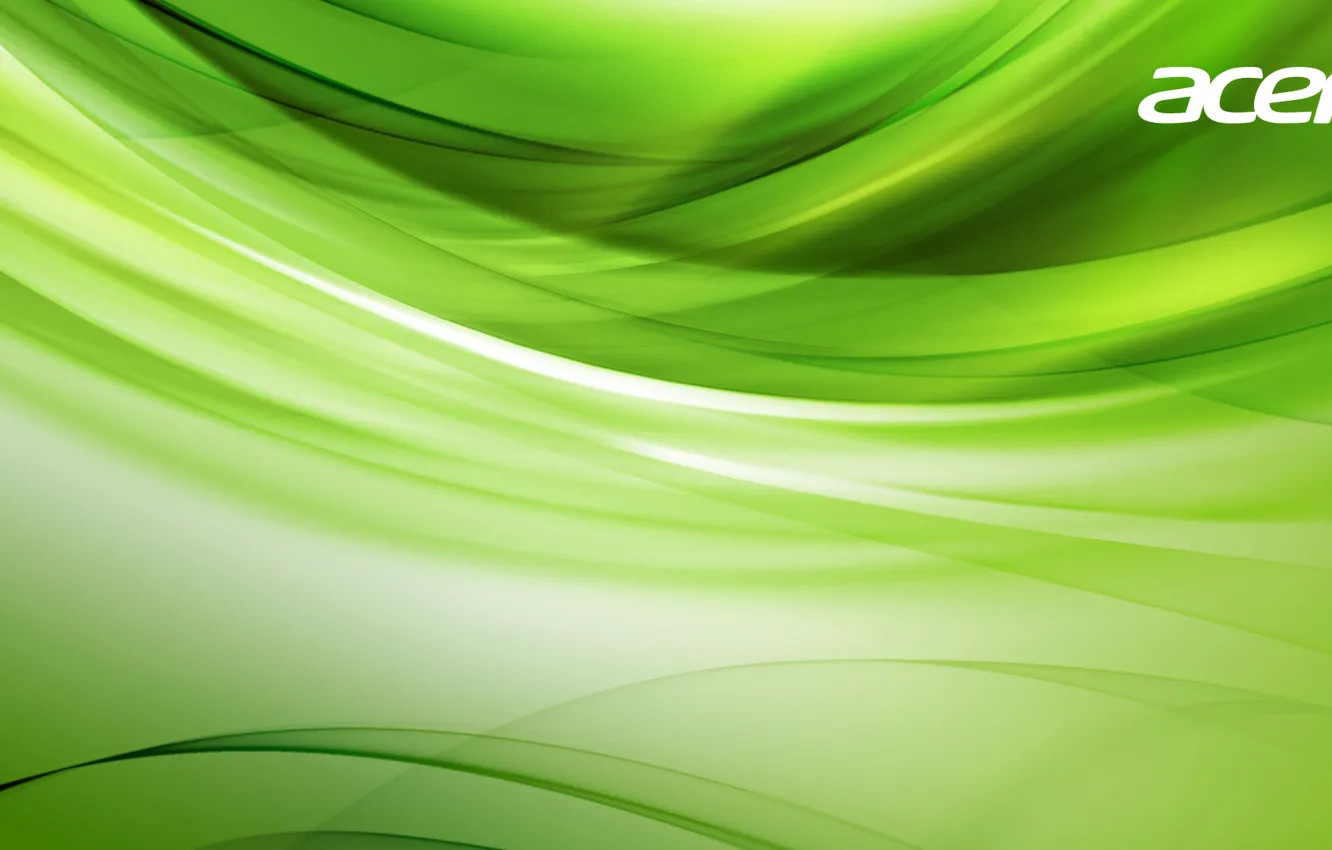 Фото обои зеленый, обои, заставка, Acer, асер