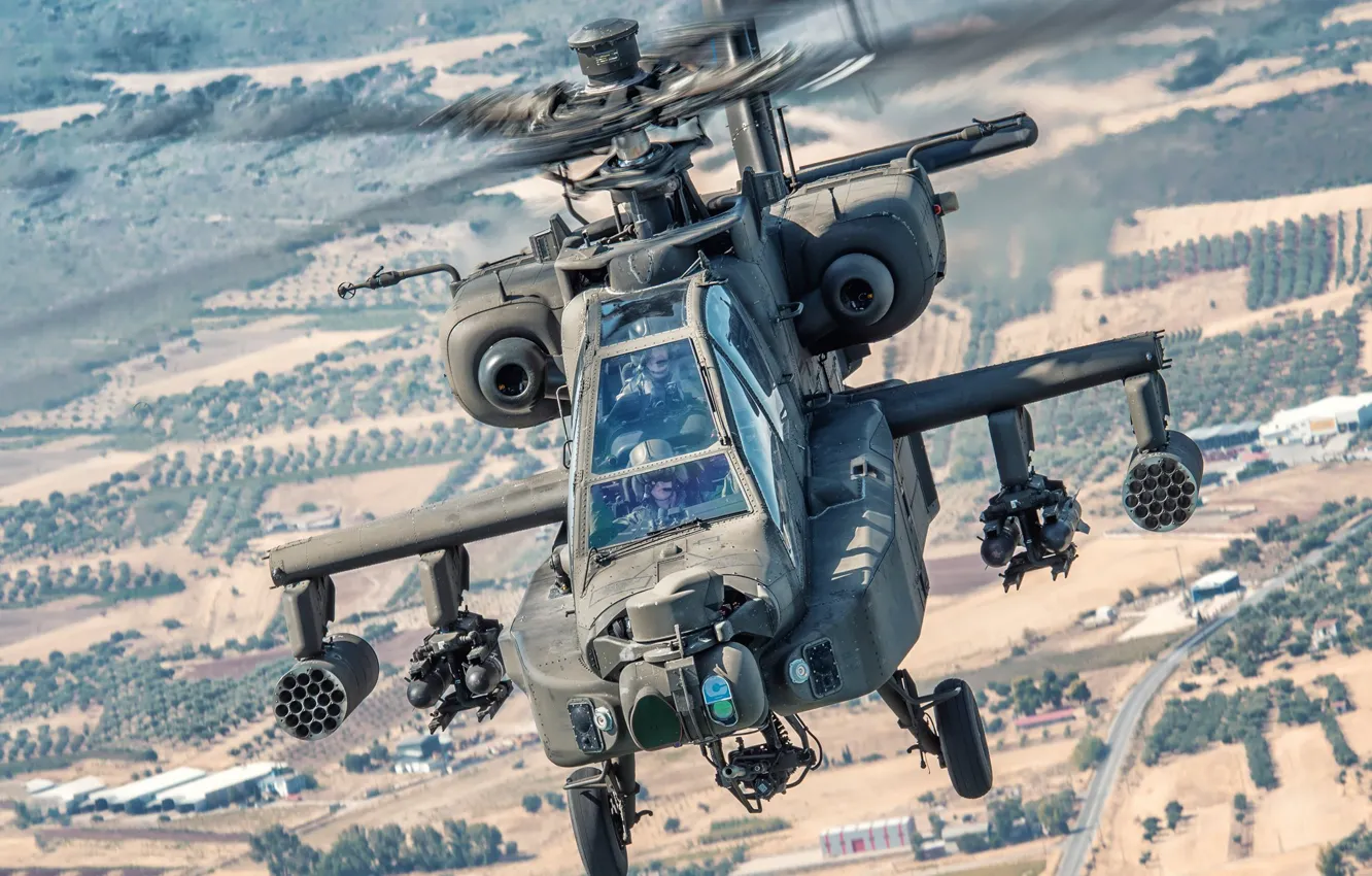 Фото обои Apache, AH-64 Apache, Пилот, Шасси, Ударный вертолёт, Кокпит, ПТРК, HESJA Air-Art Photography