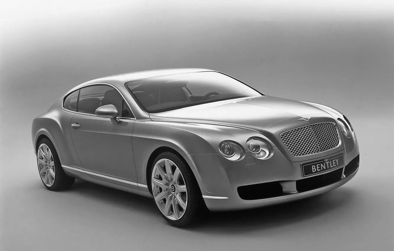 Фото обои авто, Bentley, Continental, Ч/б