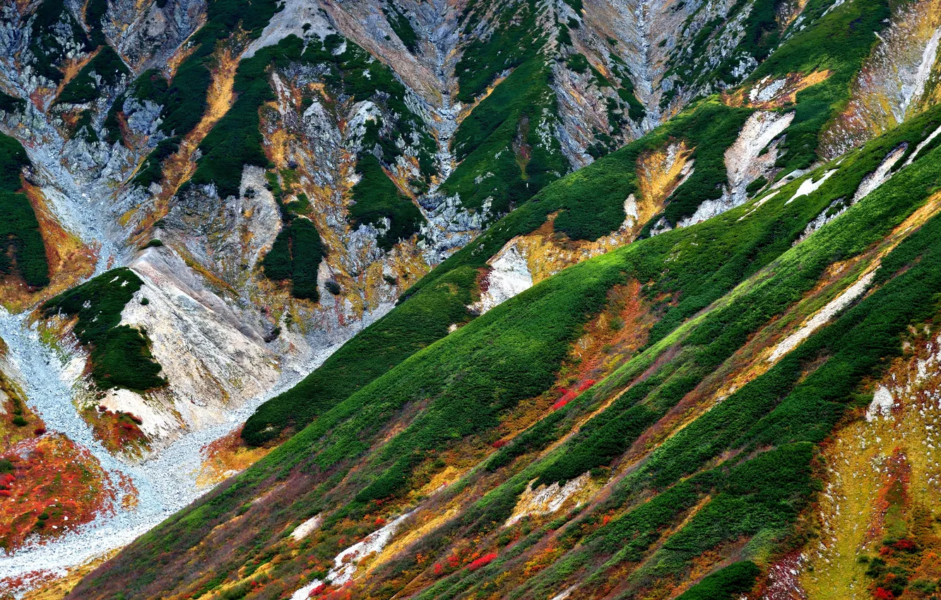 Фото обои горы, скалы, Япония, порода, Tateyama