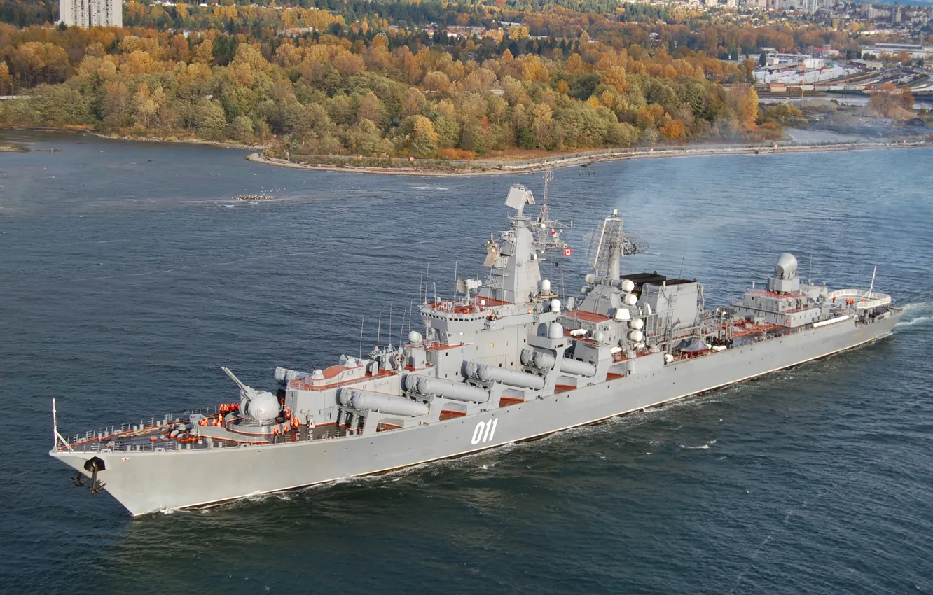 Фото обои ВМФ, крейсер, ракетный, Гвардейский, проект 1164, Варяг