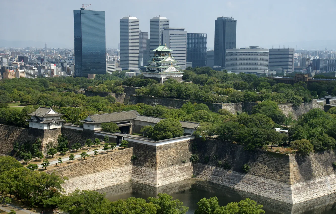 Фото обои city, Japan, Castle, Osaka, Osaka Castle, Nippon, Nihon, Chūō-ku
