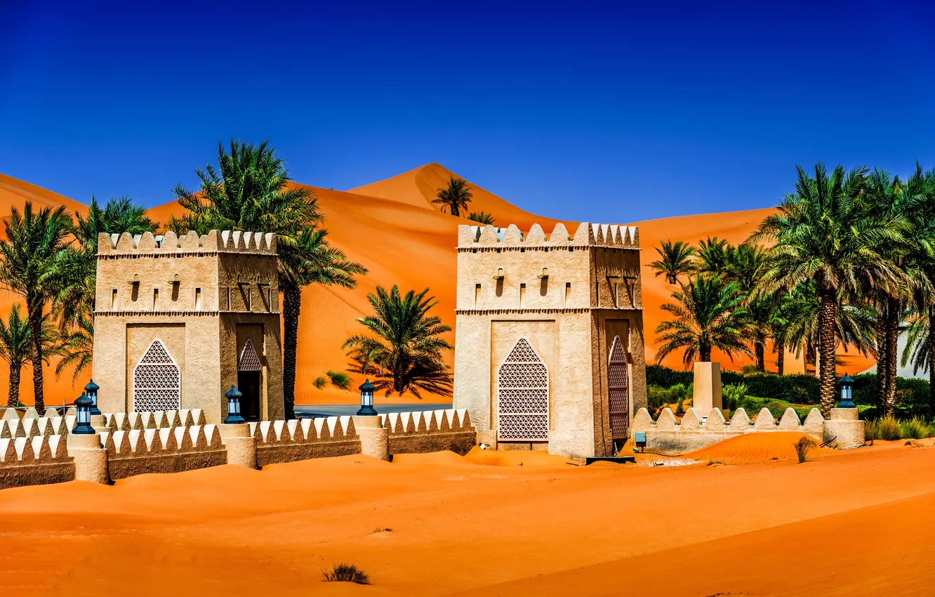 Фото обои sand, travel, resort, uae, uae desert, qasr