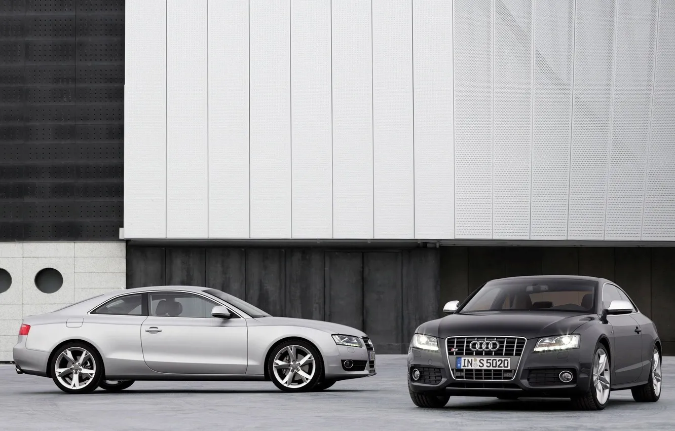 Фото обои машины, серый, Audi, черный