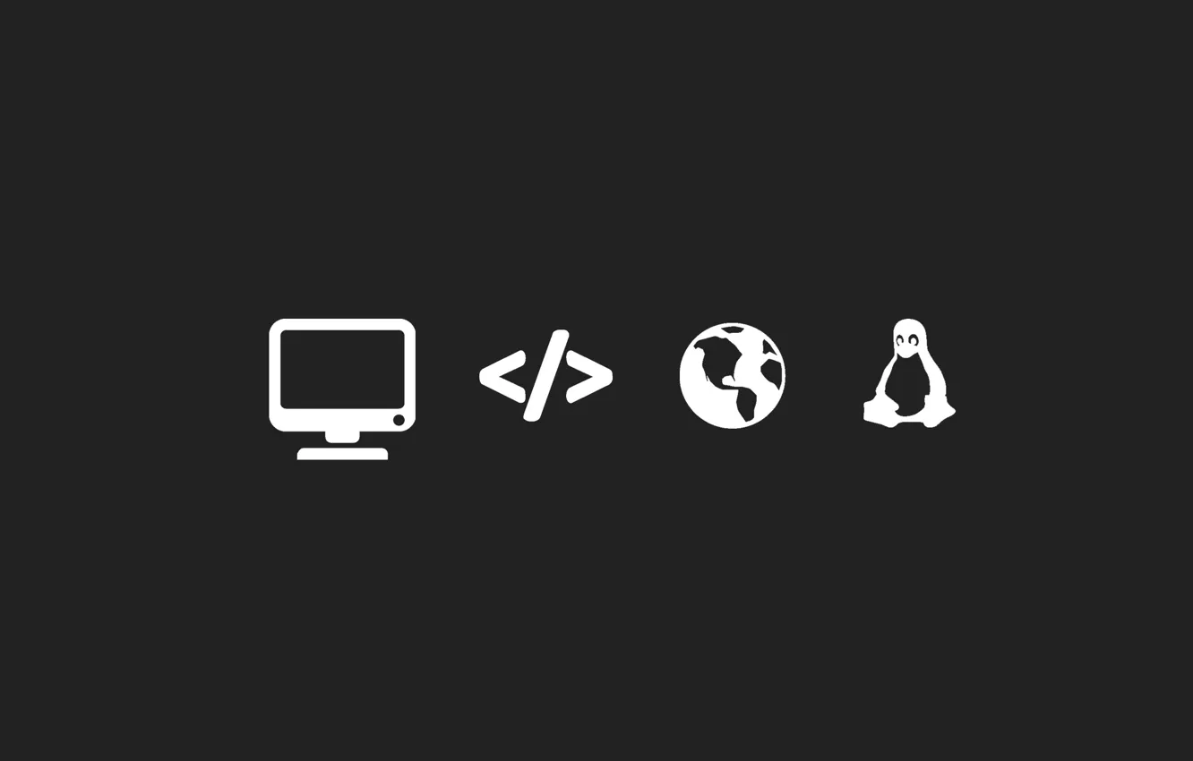 Фото обои компьютер, Минимализм, код, linux, монитор, интернет, линукс, code